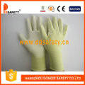 Guantes de seguridad de inmersión de PU de nylon amarillo -Dpu163